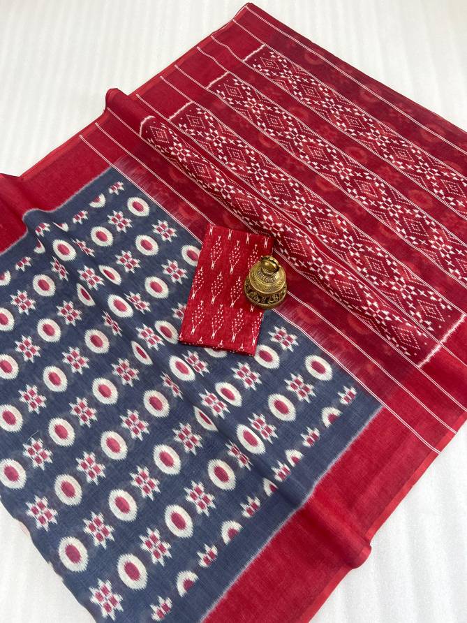 MG 410 Plain Linen Printed Non Catalog Daily Wear Sarees Wholesalers In Delhi